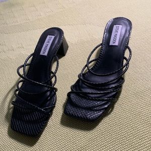 Steve Madden Paige black animal print sandals size 7